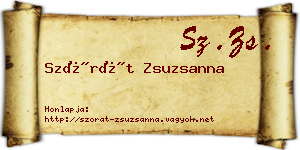 Szórát Zsuzsanna névjegykártya